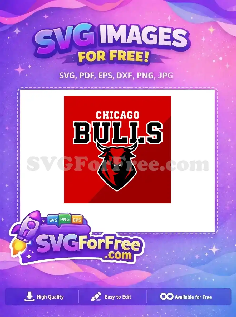 Free Chicago Bulls Logo Free Black Silhouette Sport Free SVG