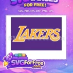 Free Gold Lakers Free Purple Background Sport Free SVG - Instant Download