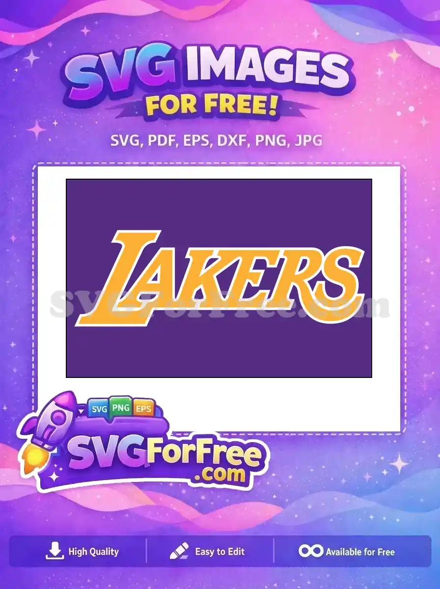 Free Gold Lakers Free Purple Background Sport Free SVG