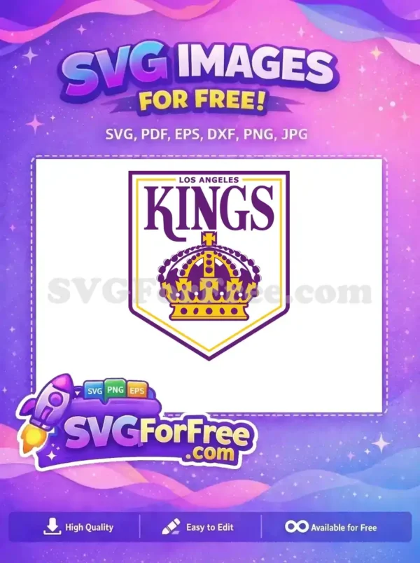 Free Purple Gold Crown Free Los Angeles Kings Free SVG