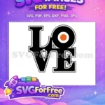 Free Orange Flyers Logo Free Philadelphia Flyers Love Free SVG - Instant Download