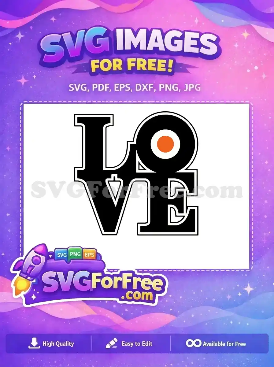 Free Orange Flyers Logo Free Philadelphia Flyers Love Free SVG