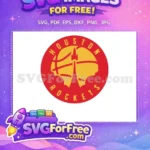 Free Red Yellow Houston Rockets Free Sport Logos Free SVG - Instant Download