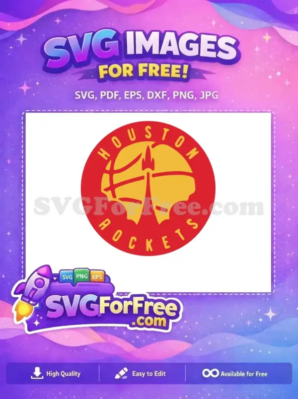 Free Red Yellow Houston Rockets Free Sport Logos Free SVG