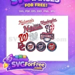 Free Nationals Logos Free Baseball Stars Washington Free SVG 1 - Instant Download
