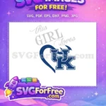 Free Blue Heart Kentucky Free Loves Girl Sport Free SVG - Instant Download