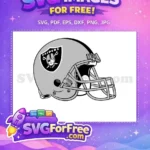 Free Silver Helmet Free Raiders Logo Sport Free SVG - Instant Download