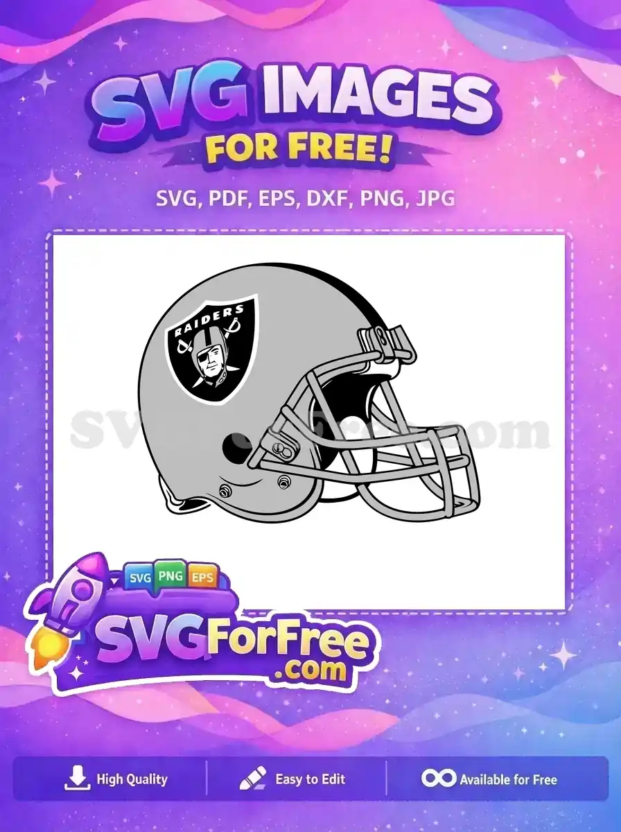 Free Silver Helmet Free Raiders Logo Sport Free SVG