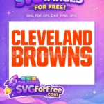 Free Cleveland Browns Bold Free Orange Free Sport Logos SVG - Instant Download