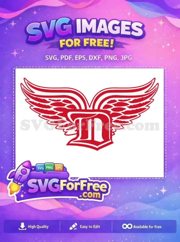 Free Red Wings Logo Free NHL Hockey Sport Free SVG 1