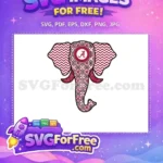 Free Chevron Ears Free Floral Letter Alabama Sport Free SVG - Instant Download