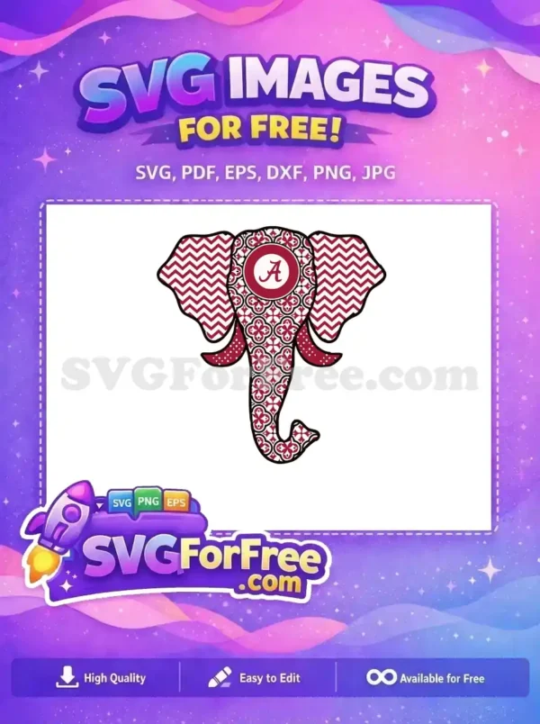 Free Chevron Ears Free Floral Letter Alabama Sport Free SVG