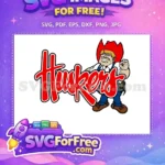 Free Cartoon Character Free Nebraska Huskers Mascot Sport Logos Free SVG - Instant Download