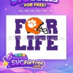 Free Orange Helmet Free Paw Print For Life Free SVG - Instant Download