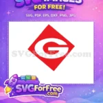 Free Letter G Free Red Diamond Sport Logos Free SVG - Instant Download