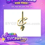 Free Cavaliers Sword Free Blue Gold NBA Free SVG - Instant Download