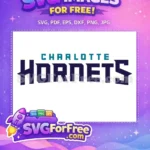 Free Teal Charlotte Free Hornets Purple Sport Free SVG - Instant Download