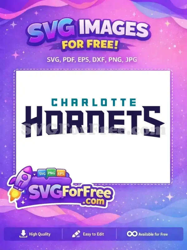 Free Teal Charlotte Free Hornets Purple Sport Free SVG