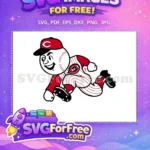 Free Red C Cap Free Running Baseball Reds Free SVG - Instant Download