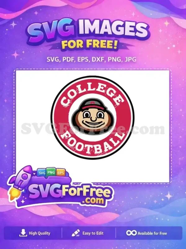 Free Scarlet Ring Free Brutus Buckeye College Football Free SVG