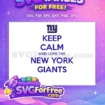 Free Keep Calm Free New York Giants Free SVG - Instant Download