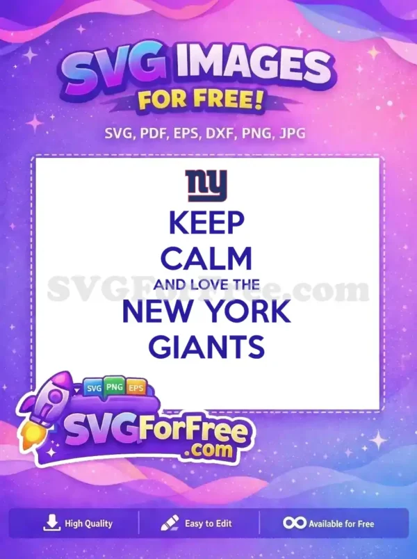 Free Keep Calm Free New York Giants Free SVG