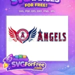 Free Red Wings Free Baseball Los Angeles Free SVG - Instant Download