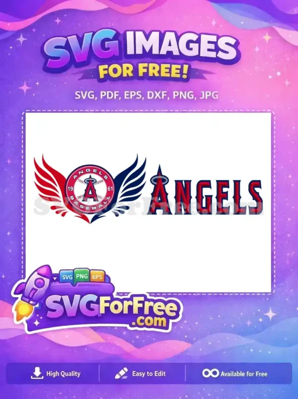 Free Red Wings Free Baseball Los Angeles Free SVG