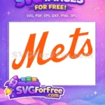 Free Orange Script Free New York Mets Free SVG - Instant Download