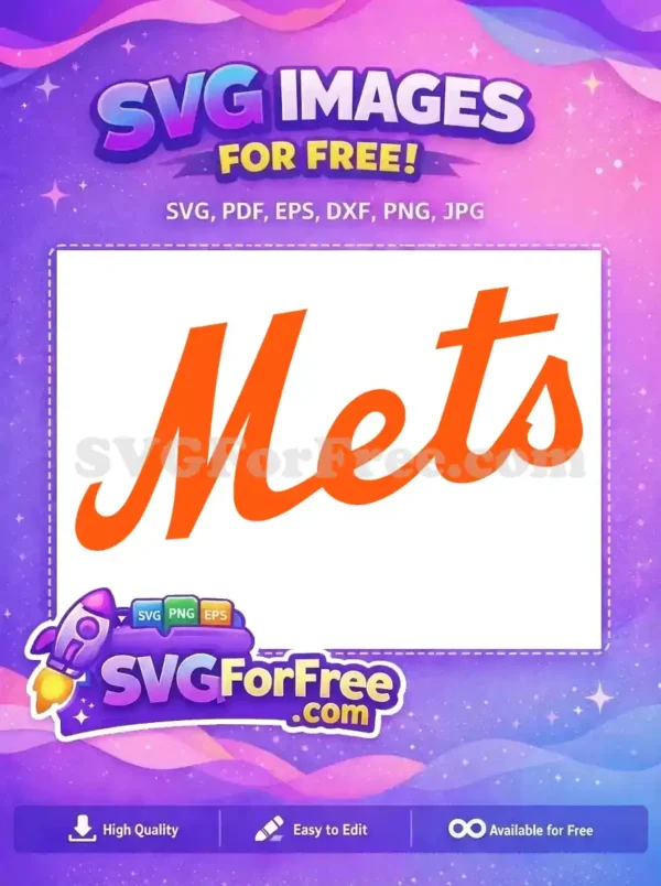 Free Orange Script Free New York Mets Free SVG