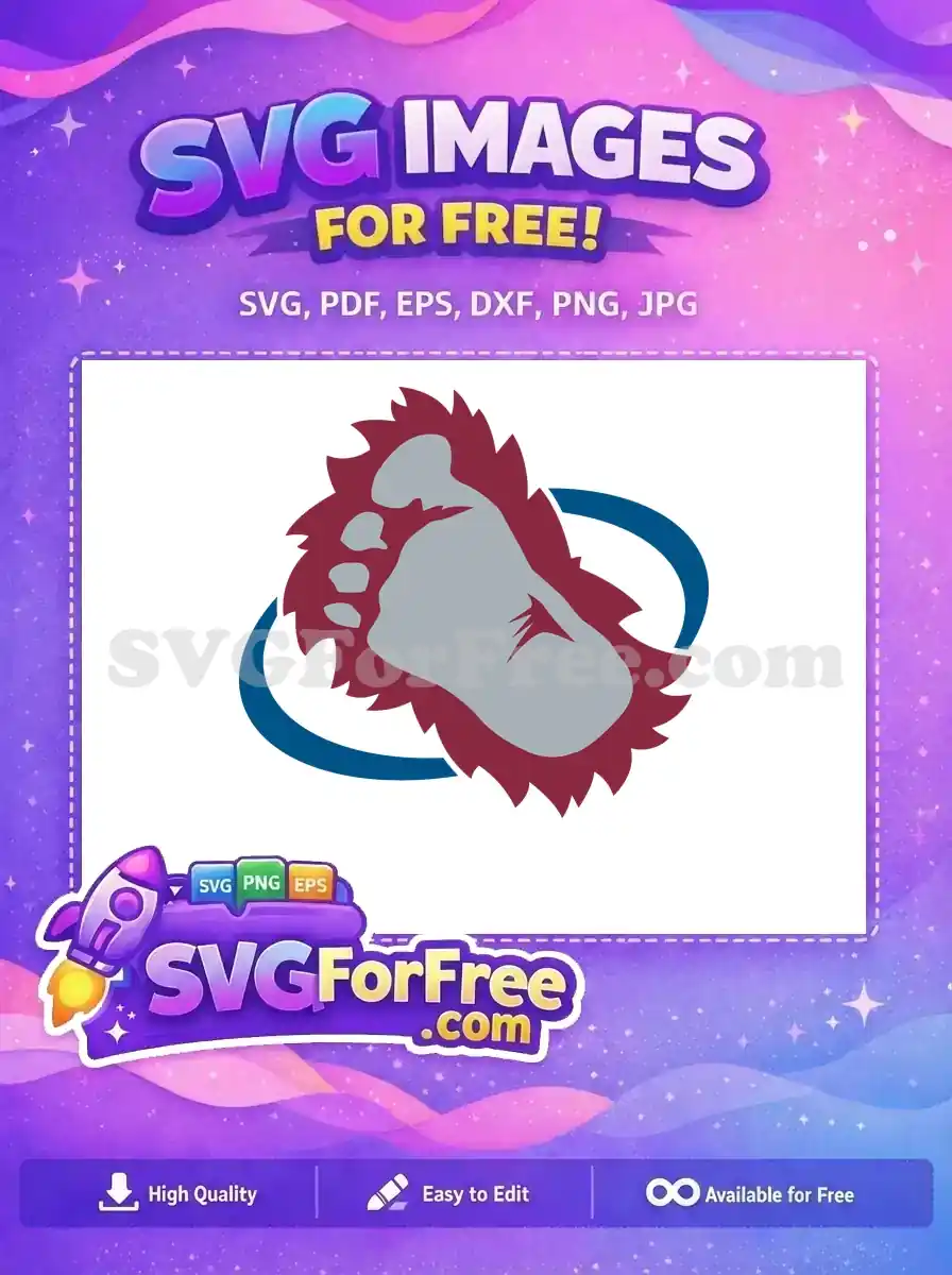 Free Maroon Fluffy Foot Free Blue Ring Sport Logos Free SVG