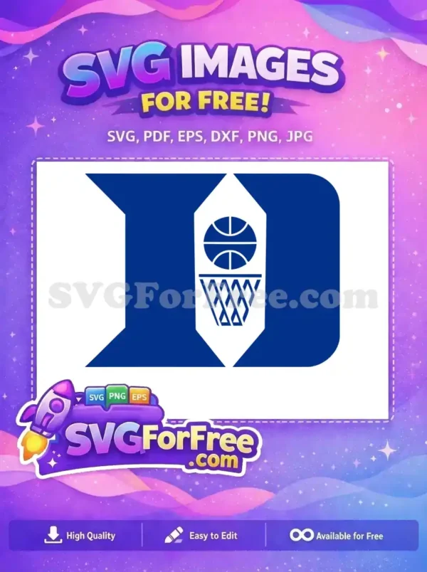 Free Blue Duke Logo Free Basketball Net Sport Free SVG
