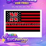 Free Nebraska Huskers Stars Free Stripes American Flag Free SVG - Instant Download