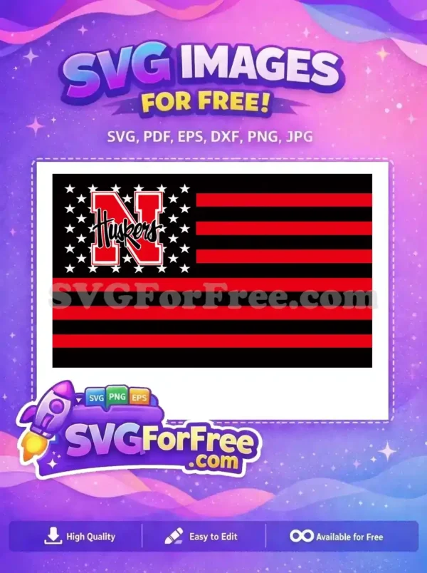 Free Nebraska Huskers Stars Free Stripes American Flag Free SVG Free Nebraska Huskers Stars Free Stripes American Flag Free SVG