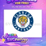 Free Fierce Feline Free Blue Accents Sport Logos Free SVG - Instant Download
