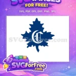 Free Blue Maple Leaf Free Letter C Sport Free SVG - Instant Download