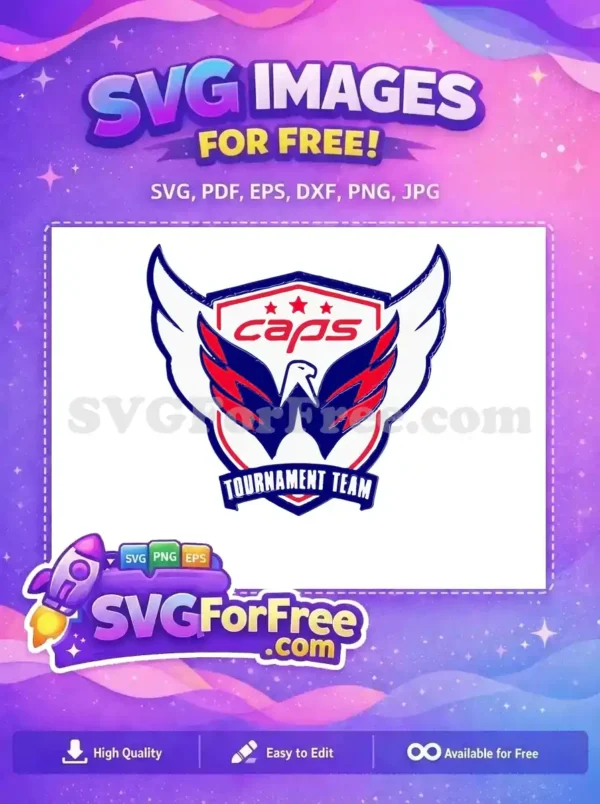 Free Capitals Eagle Free Wings Tournament Team Free SVG