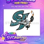 Free Hockey Shark Logo Free Sport Logos 1 Free SVG - Instant Download