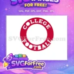 Free College Letters Free Football Sport Logos Free SVG - Instant Download