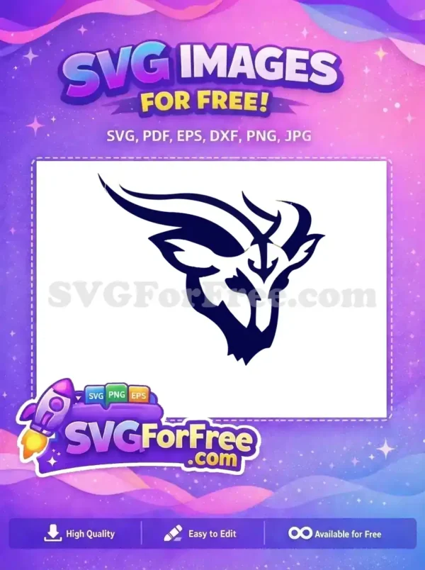 Free Dark Blue Horns Free Sport Logos One Free SVG