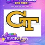 Free Yellow GT Logo Free College Team Sport Free SVG - Instant Download