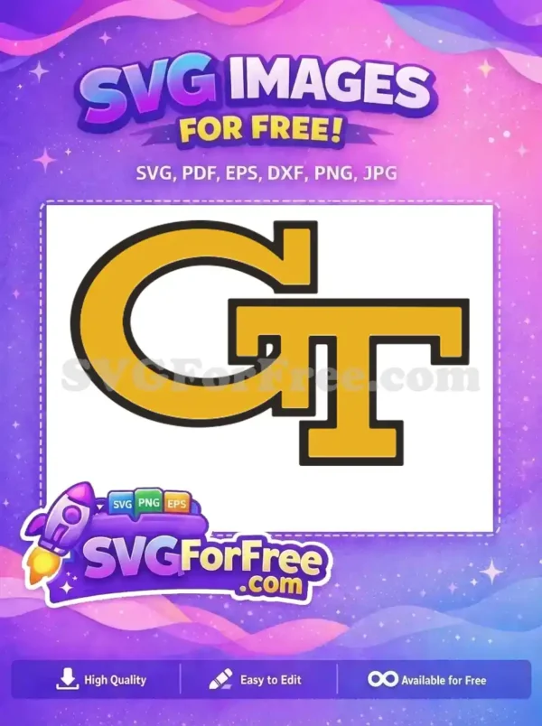 Free Yellow GT Logo Free College Team Sport Free SVG