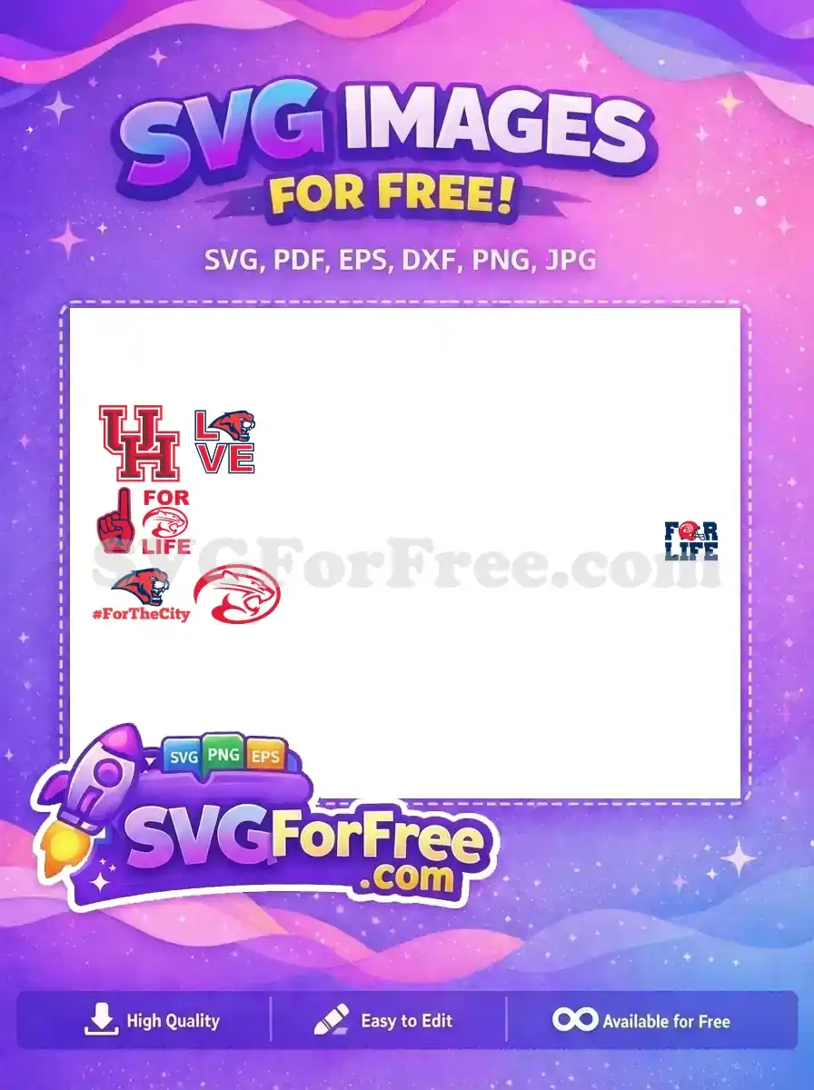 Free Houston Cougars Logos Free Number One Fan For The City Free SVG