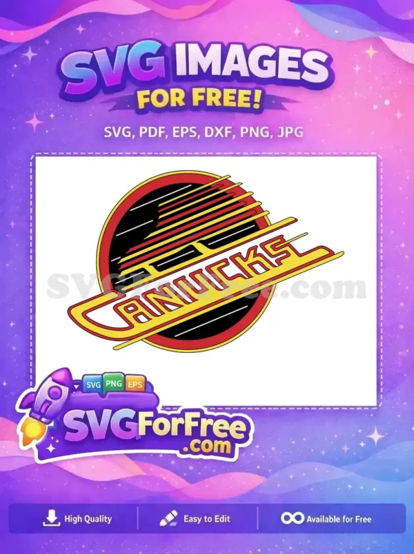 Free Vancouver Canucks Logo Free Red and Yellow Sport Free SVG