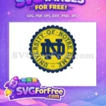 Free Gold Border Free ND Logo Notre Dame Free SVG - Instant Download