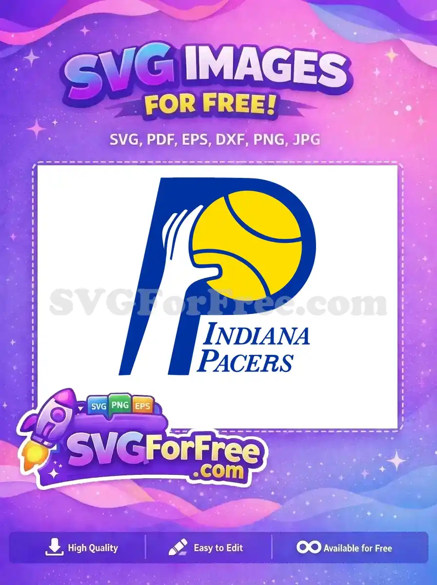 Free White Hand Free Yellow Ball Indiana Pacers Free SVG