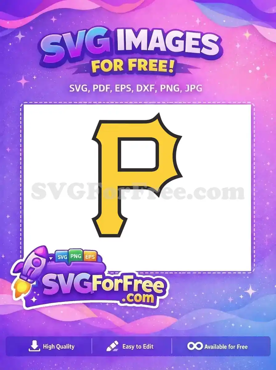 Free Yellow Pittsburgh Free Pirates Bold Sport Free SVG