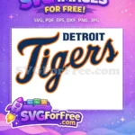 Free Orange Outline Free Dark Blue Detroit Tigers Free SVG - Instant Download