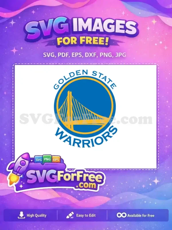 Free Golden Gate Free Bridge Golden State Warriors Free SVG