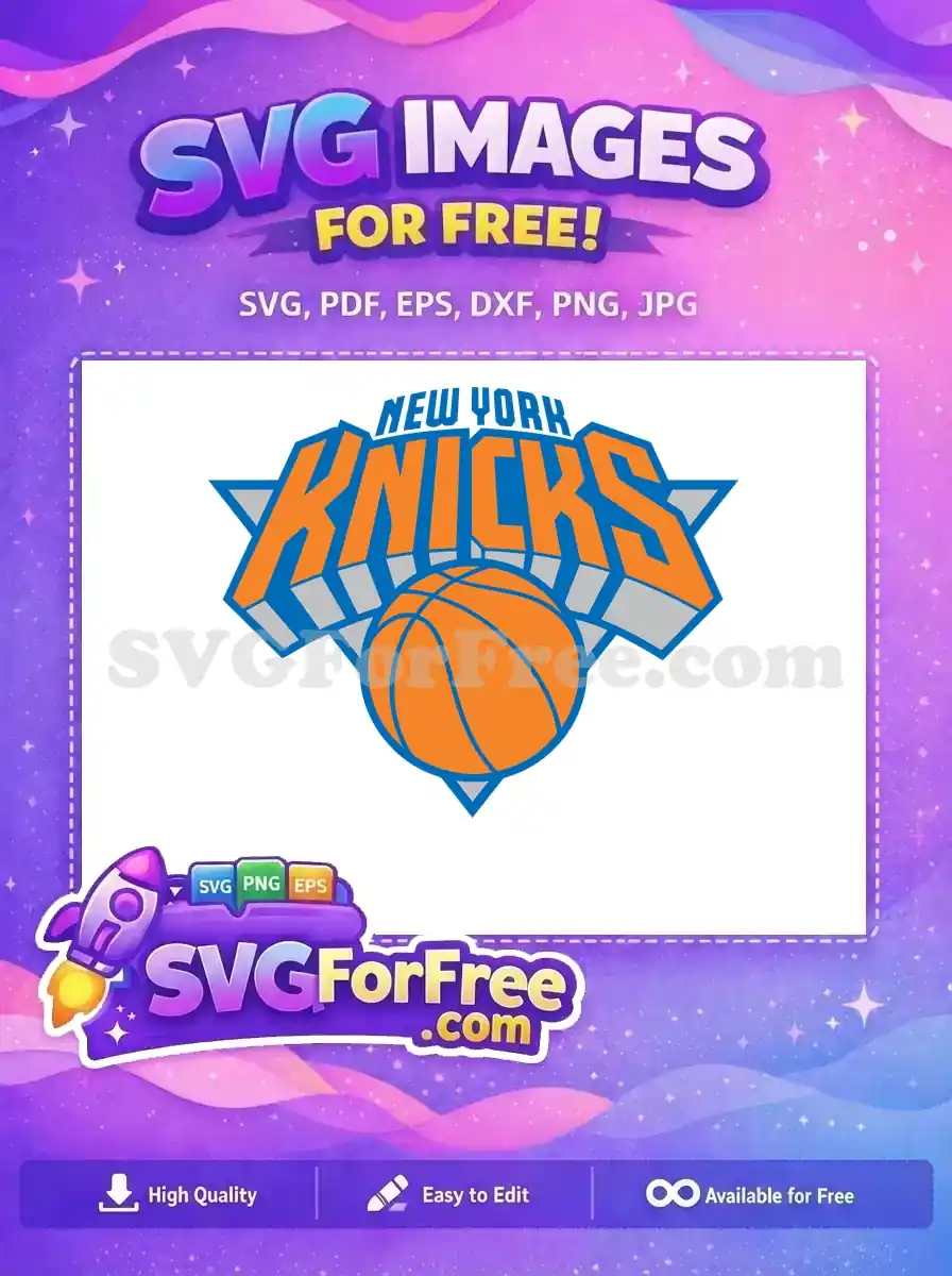 Free Orange Basketball Free Blue Outline New York Knicks Free SVG